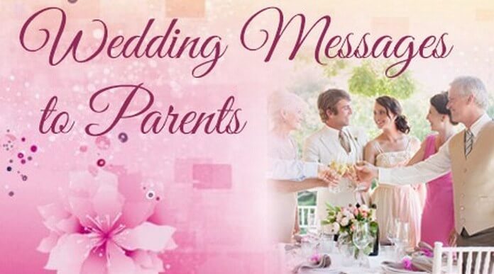 Wedding Message to Parents