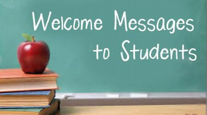 Welcome wishes Messages for Students