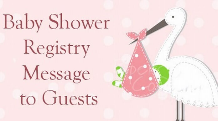 Baby Shower Registry Message to Guests