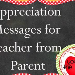 Appreciation Messages for Teacher from Parents