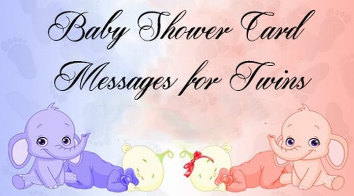 Cute Baby Shower Card Messages for Twins