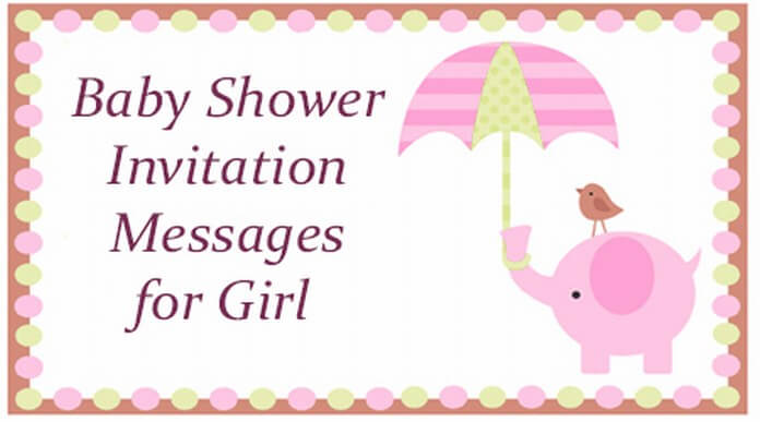 cute Baby Shower Invitation Messages for Girl