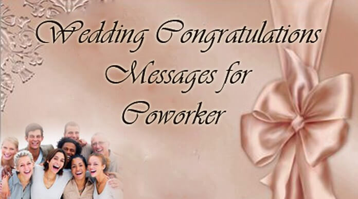 wedding congratulations message coworker