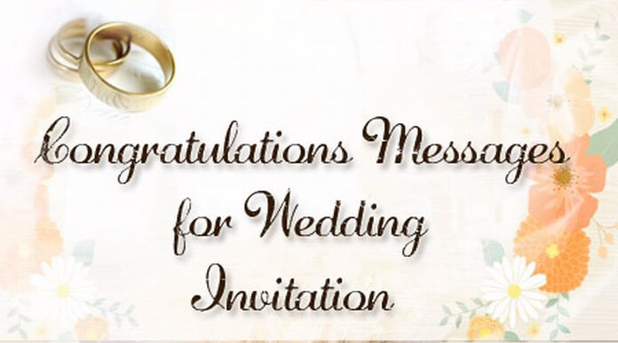 Congratulations Messages for Wedding Invitation