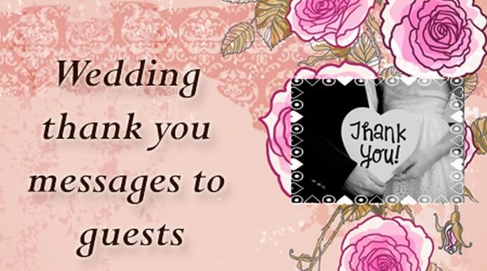 Wedding thank you messages to guests