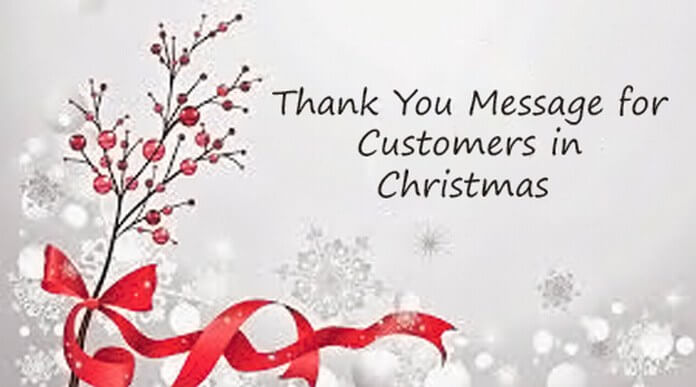 Thank You Message for Customers in Christmas