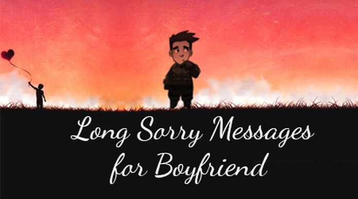 long sorry message boyfriend