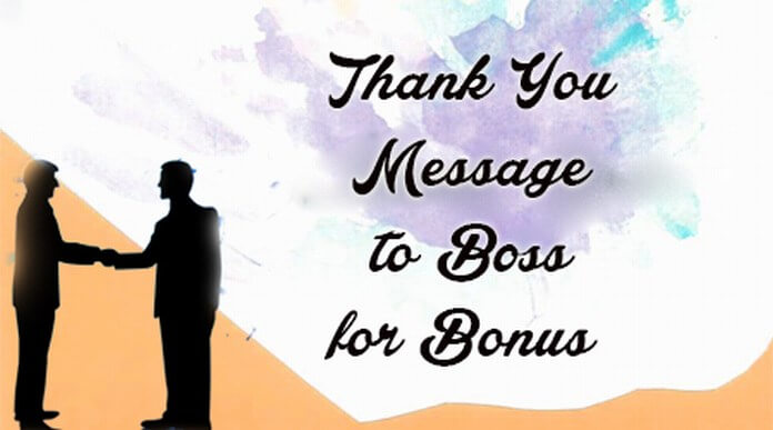 Thank You Message to Boss for Bonus