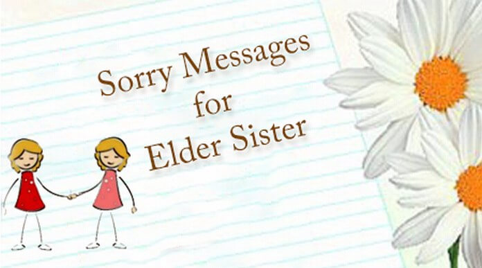 Sorry messages for elder sister