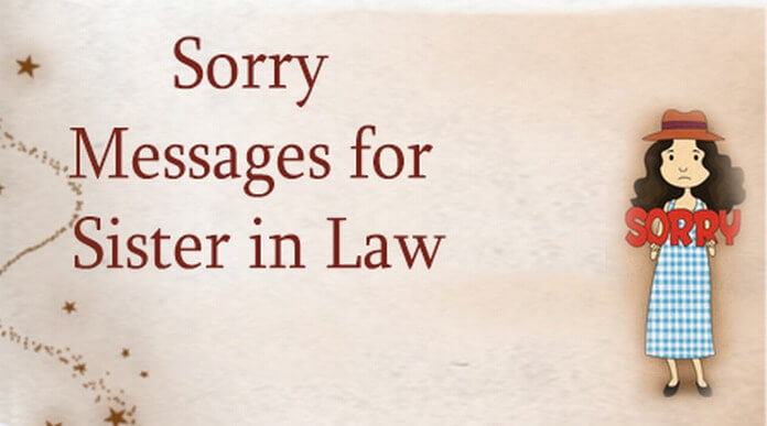 Sorry messages for sister in law