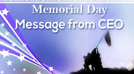 Memorial Day Message from CEO