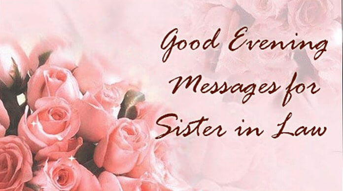 Sister in Law Good Evening Messages