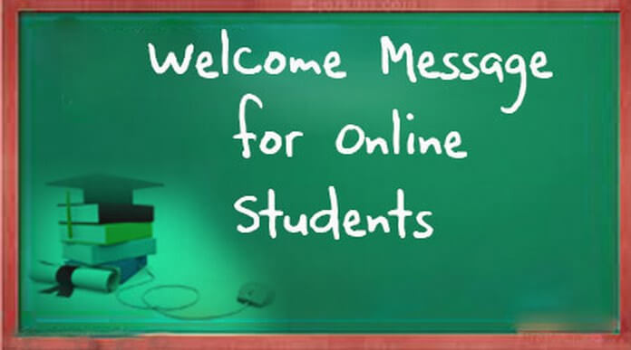 Welcome Message for Online Students