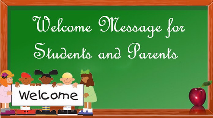 Welcome Message for Students and Parents