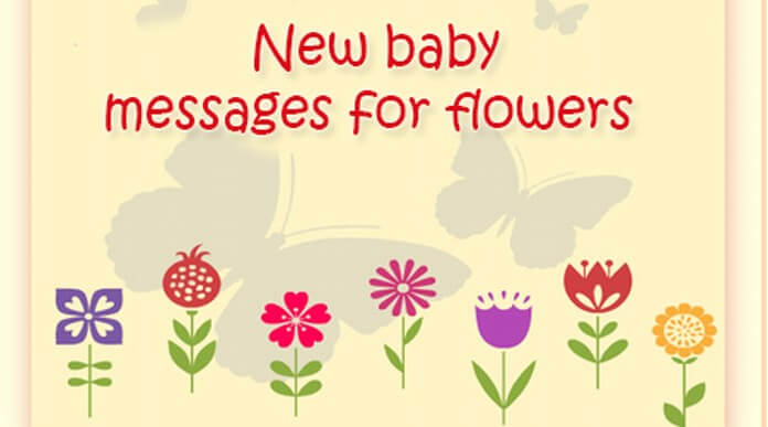 New baby messages for flowers