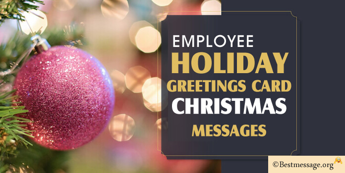 Merry Christmas Greetings Message for Employees