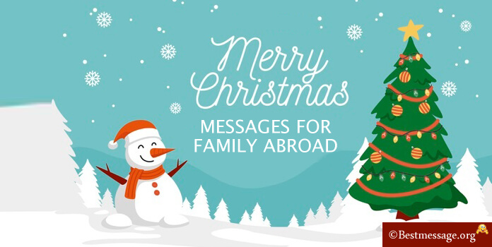 Christmas Messages for Family abroad