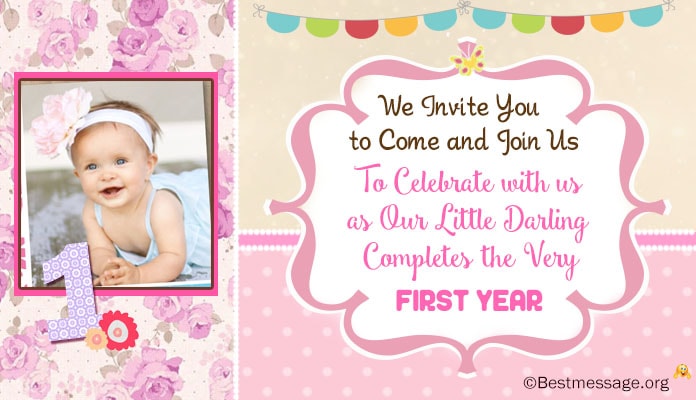 Cute 1st Birthday Invitation Wordings Ideas Kids