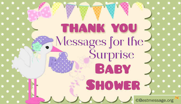 Thank you messages for the surprise baby shower