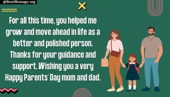 Parents day celebration messages 2021, Wishes
