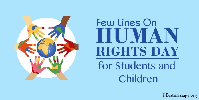 Lines On Human Rights Day for Students and Children