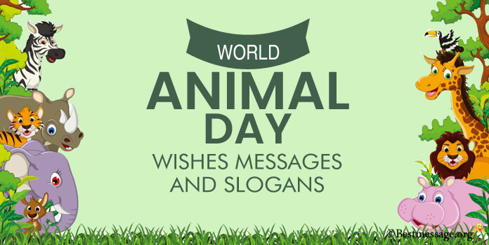 Happy World Animal Day Greetings, Poster Messages and Wishes