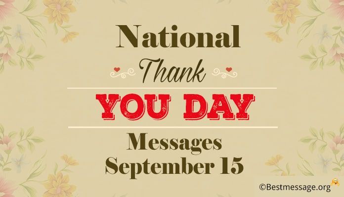 National Thank You Day Messages - Thank you Wishes Greetings Image