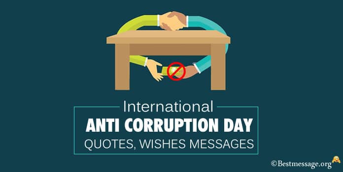 9th December Anti Corruption Day Messages, Quotes images