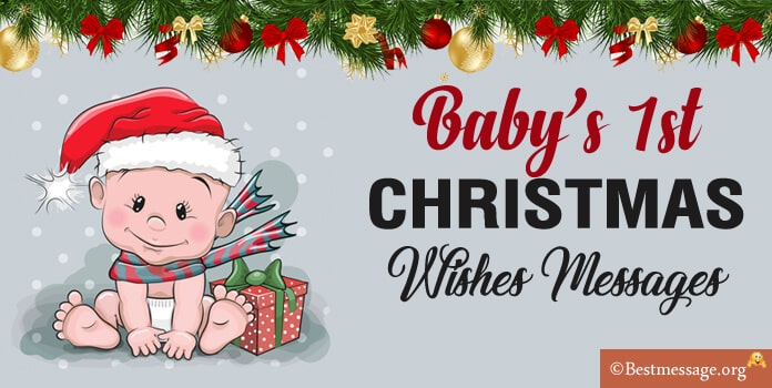 baby's 1st christmas wishes, Baby First Christmas card messages