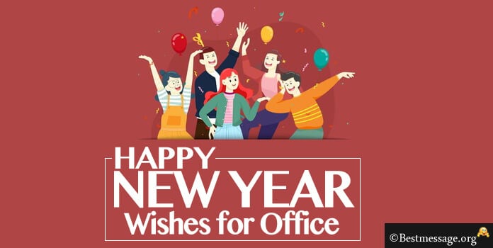 happy new year wishes for office staff - New Year Messages colleagues, boss
