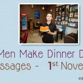 Men Make Dinner Day Messages, Quotes