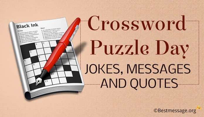 Crossword Puzzle Day Jokes Messages, Quotes