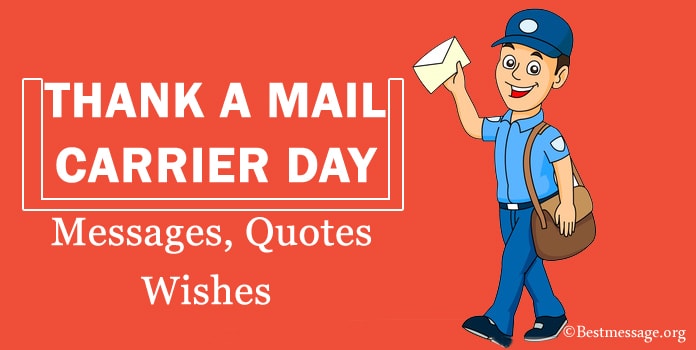 Thank A Mail Carrier Day Card Messages Quotes