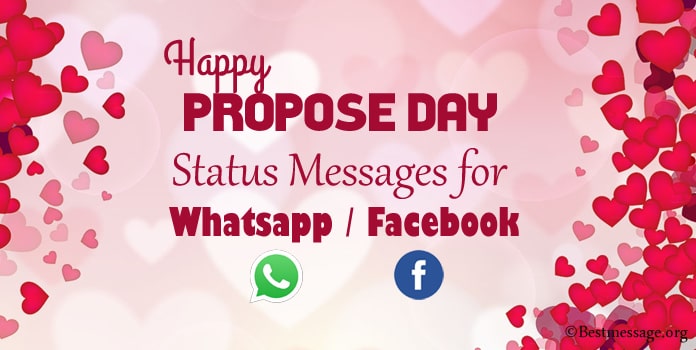 Propose Day Whatsapp Status Messages - Facebook Messages