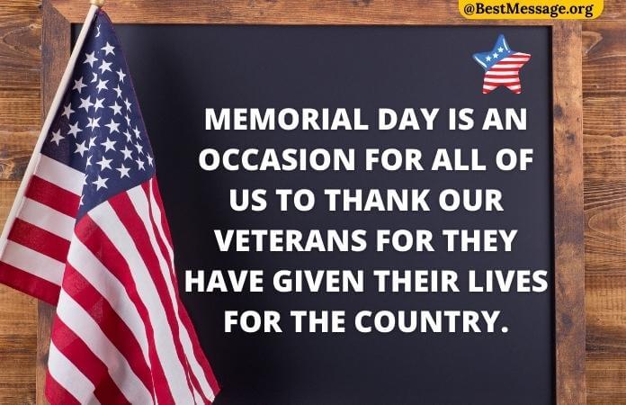 Memorial Day Thank You Messages