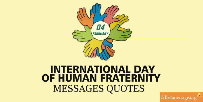 International Day of Human Fraternity Messages Images Quotes