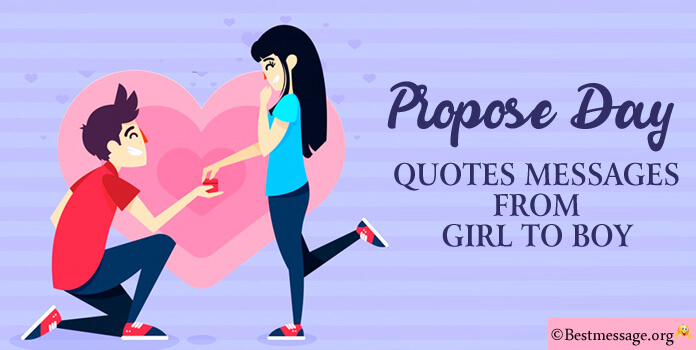 Propose Day Quotes Messages from Girl to Boy