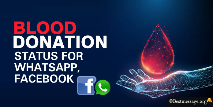 Blood Donation Status for WhatsApp, Facebook