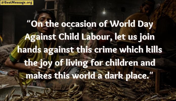 World Day Against Child Labour Messages