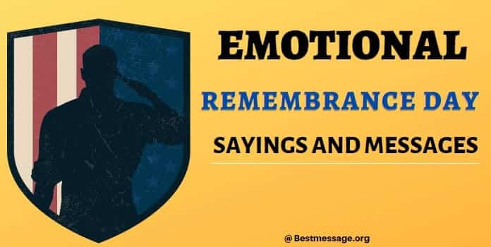 Emotional Remembrance Day Quotes, Messages, Sayings