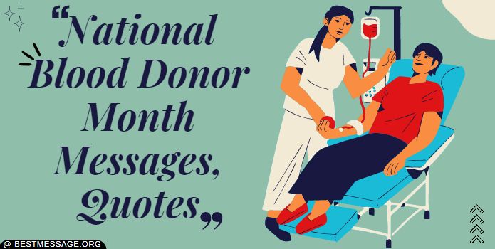 National Blood Donor Month Messages, Quotes