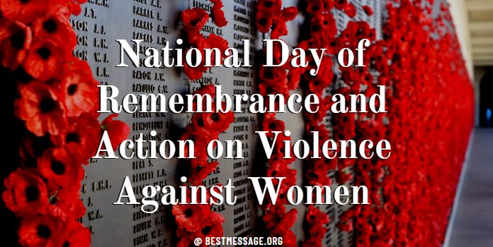 National Day of Remembrance and Action on Violence Against Women Messages