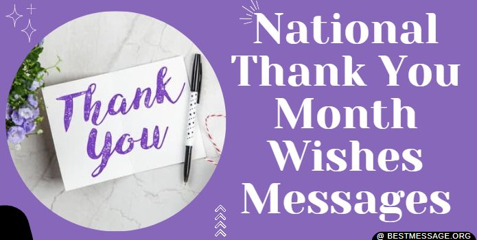 National Thank You Month Messages, Status