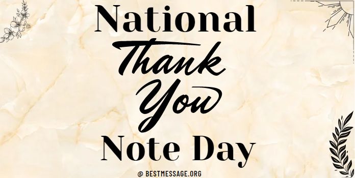 Thank You Note Day Quotes messages