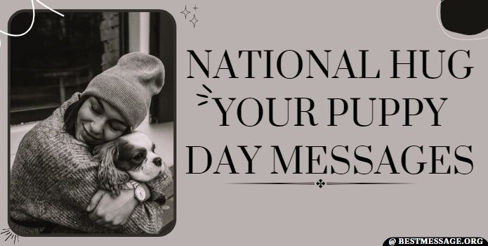 National Hug Your Puppy Day Wishes, Quotes