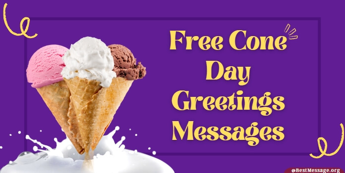 Free Cone Day Greetings Messages Image
