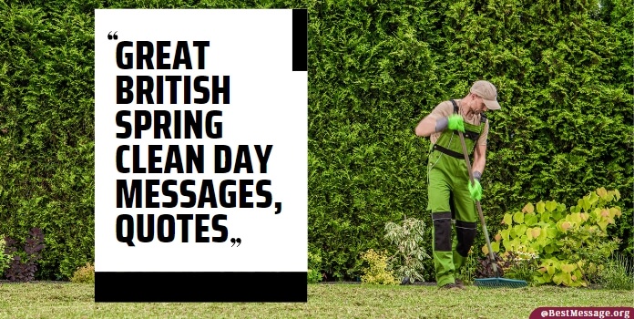Great British Spring Clean Day Messages, Quotes