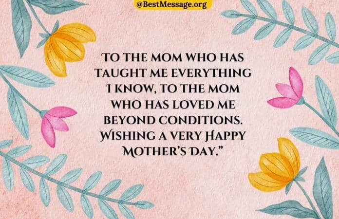 Happy Mothers Day Messages in English