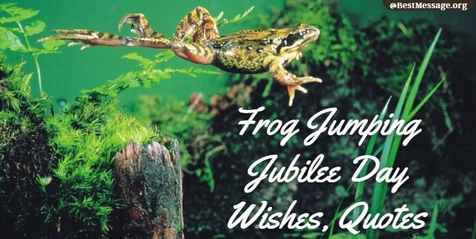 Frog Jumping Jubilee Day Wishes, Quotes