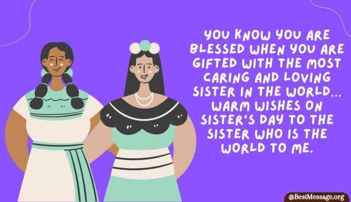 Happy Sisters Day Messages Greetings